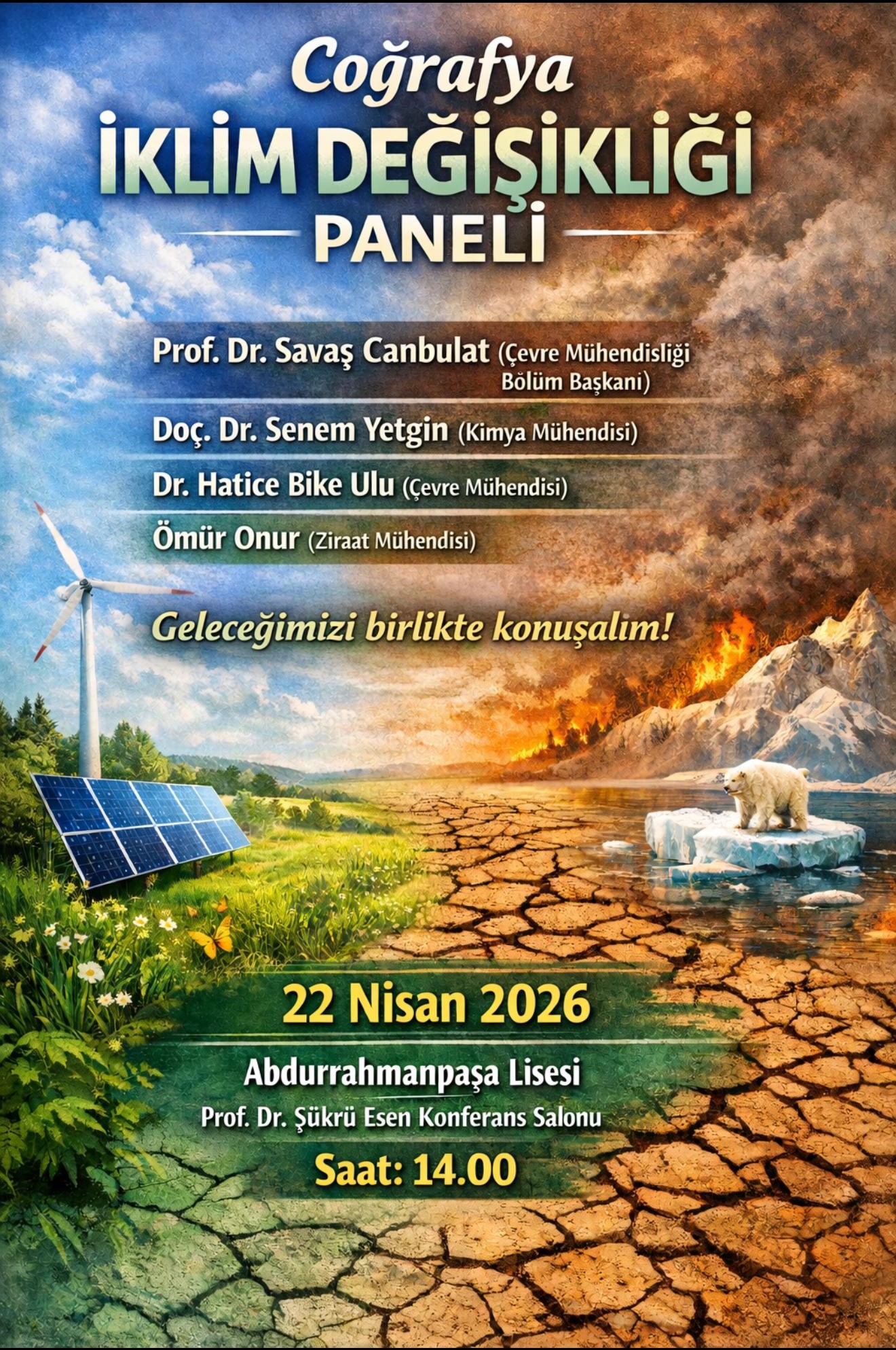 Abdurrahmanpaşa Lisesi’nde “İklim Değişikliği Paneli” Gerçekleştirildi